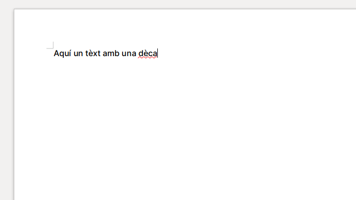 Aver un corrector d’ortografia es de còps pas aisit segon l’environament informatic Pròva de concèpte