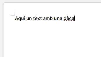 Aver un corrector d’ortografia es de còps pas aisit segon l’environament informatic Pròva de concèpte